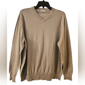 Tom James Tan V Neck Sweater XL